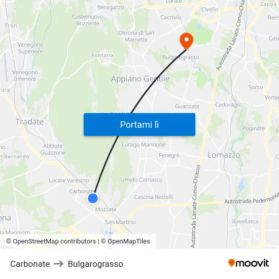 Carbonate to Bulgarograsso map