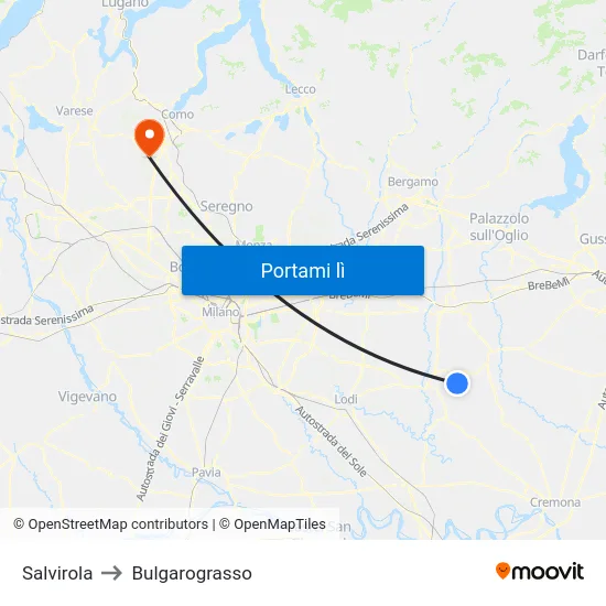 Salvirola to Bulgarograsso map