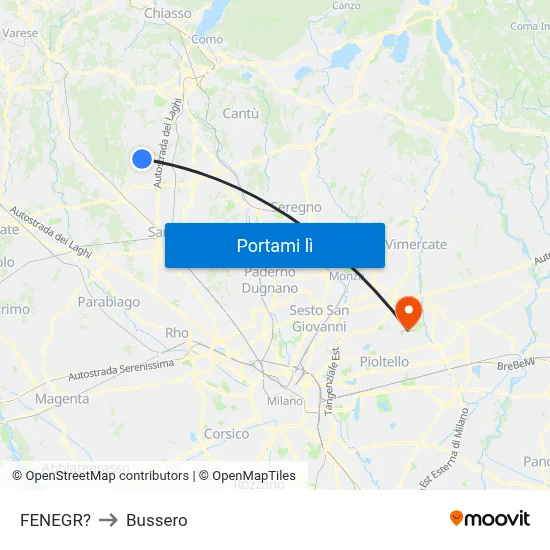 FENEGR? to Bussero map