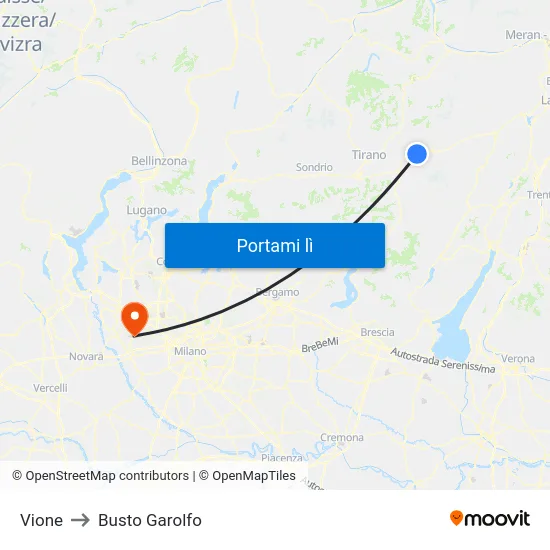 Vione to Busto Garolfo map