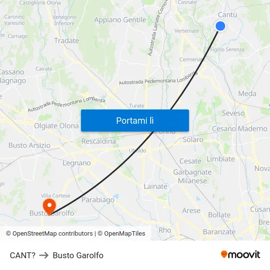 CANT? to Busto Garolfo map