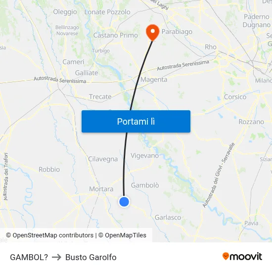 GAMBOL? to Busto Garolfo map