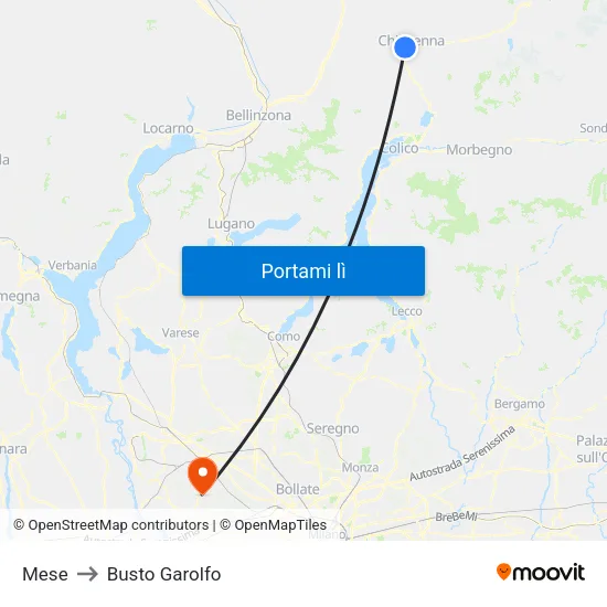 Mese to Busto Garolfo map