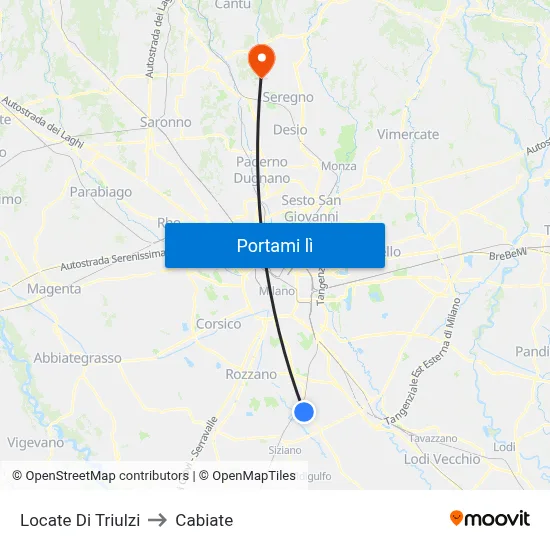 Locate Di Triulzi to Cabiate map