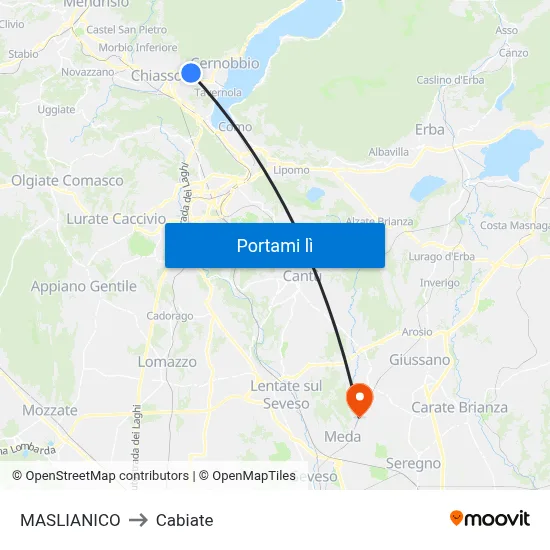 MASLIANICO to Cabiate map