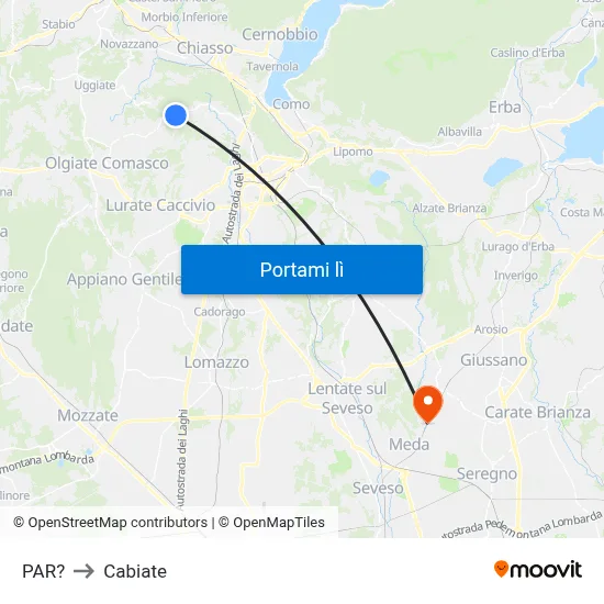 PAR? to Cabiate map