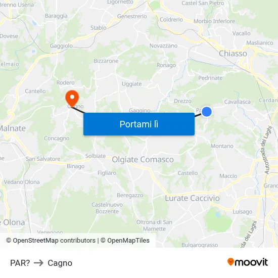 PAR? to Cagno map