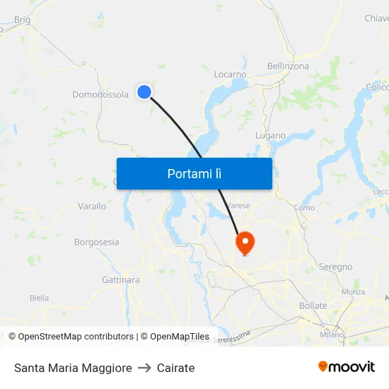 Santa Maria Maggiore to Cairate map