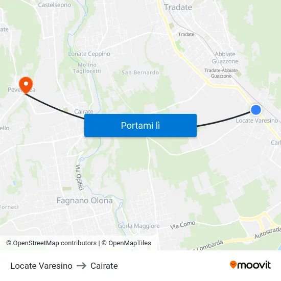 Locate Varesino to Cairate map