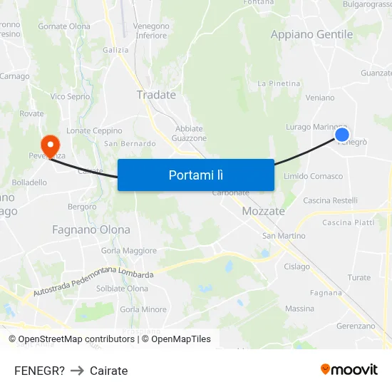 FENEGR? to Cairate map