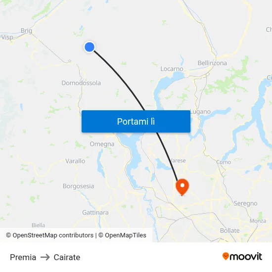 Premia to Cairate map