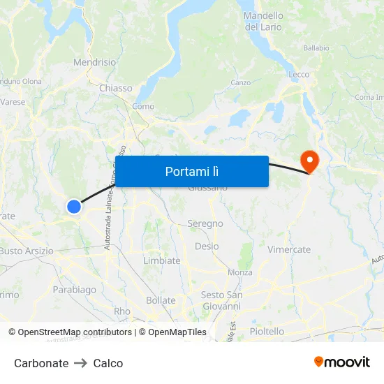 Carbonate to Calco map