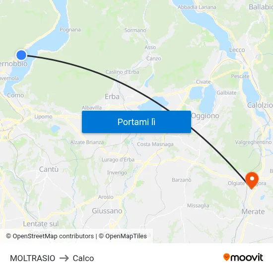 MOLTRASIO to Calco map