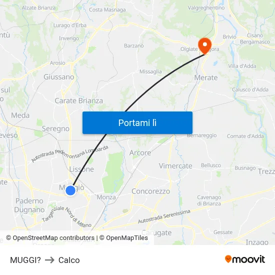 MUGGI? to Calco map