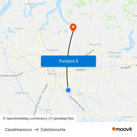 Casalmaiocco to Calolziocorte map