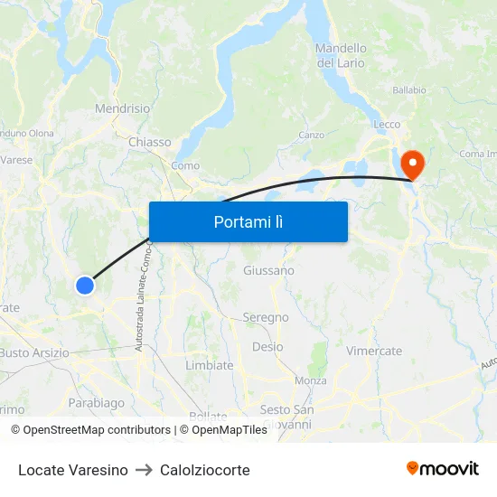 Locate Varesino to Calolziocorte map