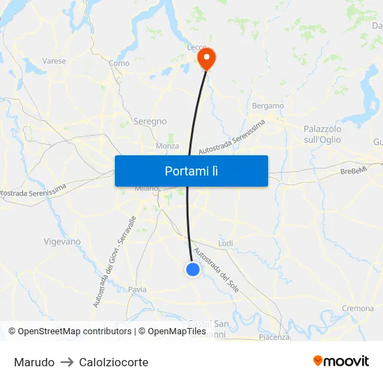 Marudo to Calolziocorte map