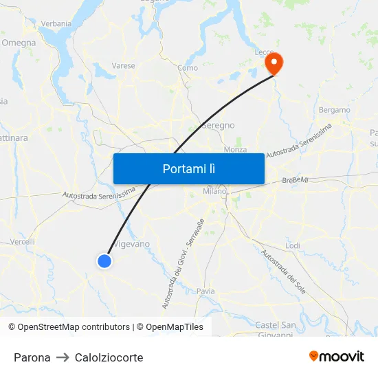 Parona to Calolziocorte map