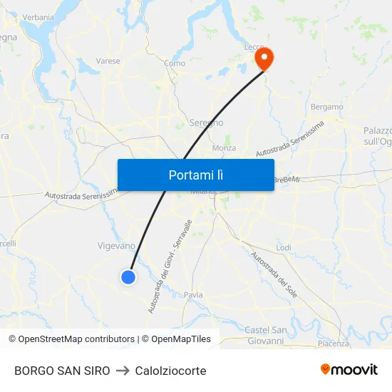 BORGO SAN SIRO to Calolziocorte map