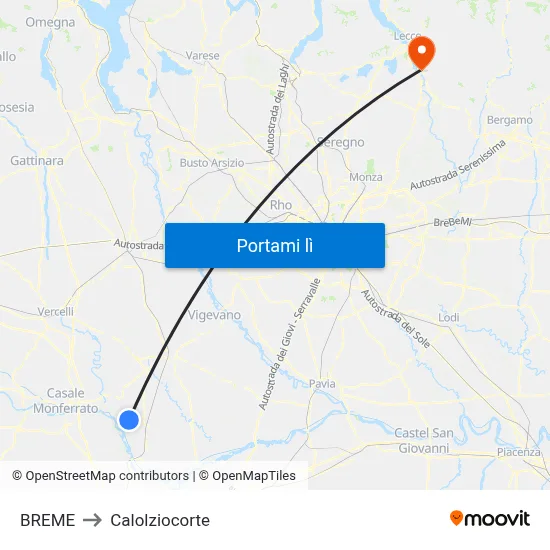 BREME to Calolziocorte map
