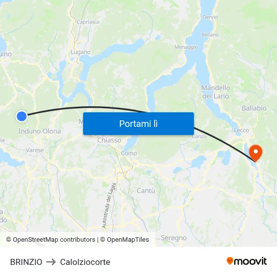 BRINZIO to Calolziocorte map