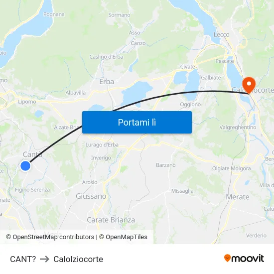 CANT? to Calolziocorte map