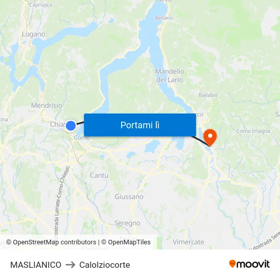 MASLIANICO to Calolziocorte map