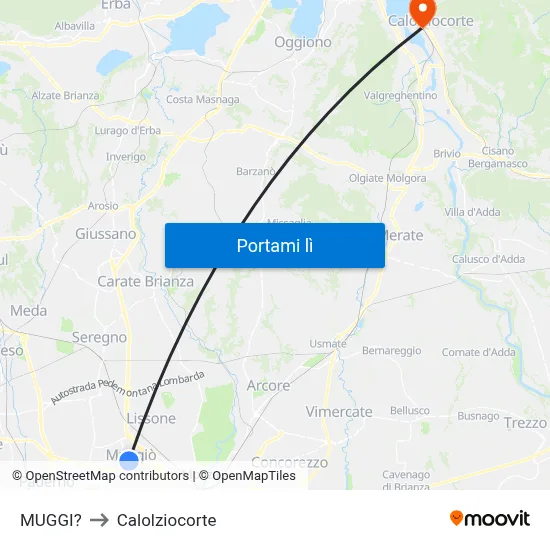 MUGGI? to Calolziocorte map