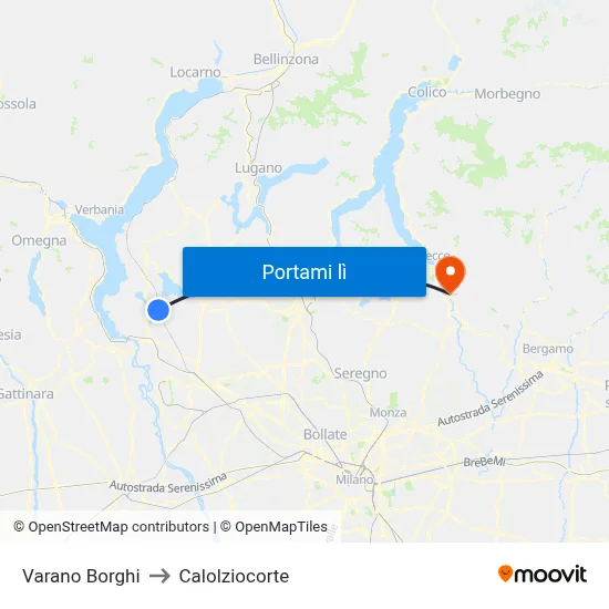 Varano Borghi to Calolziocorte map