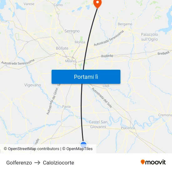 Golferenzo to Calolziocorte map