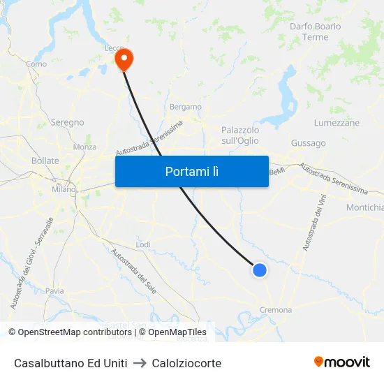 Casalbuttano Ed Uniti to Calolziocorte map
