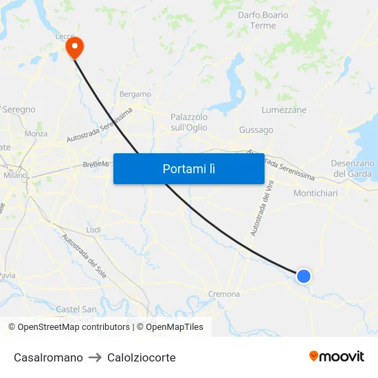 Casalromano to Calolziocorte map