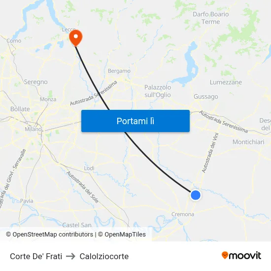 Corte De' Frati to Calolziocorte map