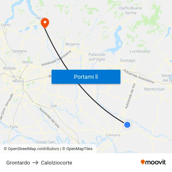 Grontardo to Calolziocorte map