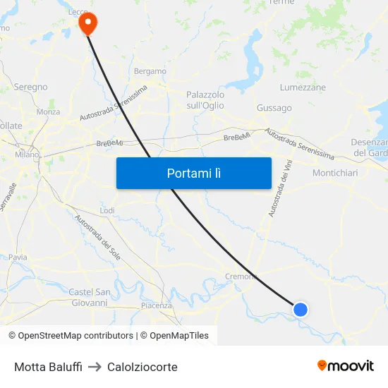 Motta Baluffi to Calolziocorte map