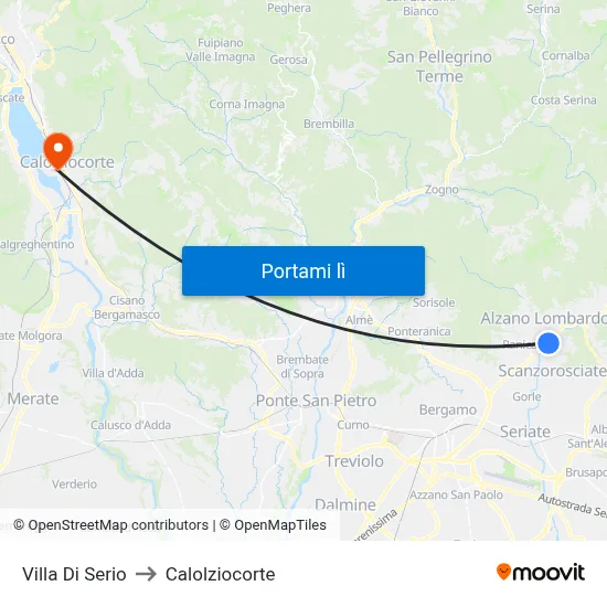 Villa Di Serio to Calolziocorte map