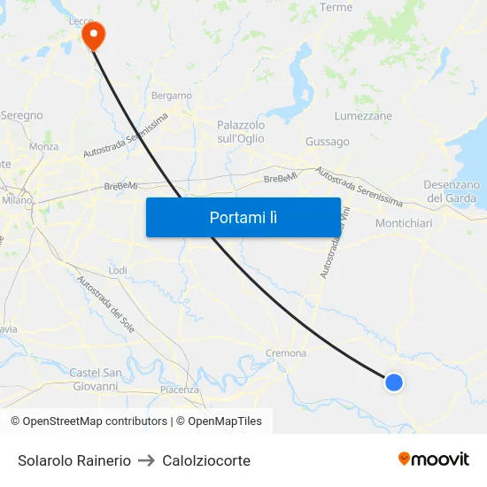 Solarolo Rainerio to Calolziocorte map