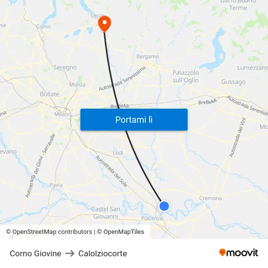 Corno Giovine to Calolziocorte map