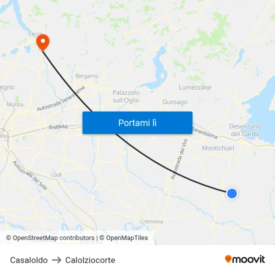 Casaloldo to Calolziocorte map