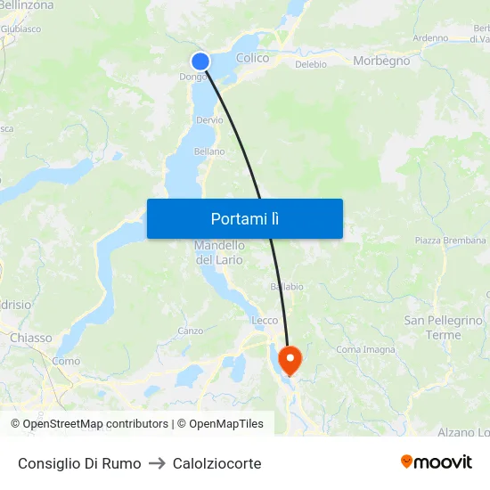 Consiglio Di Rumo to Calolziocorte map