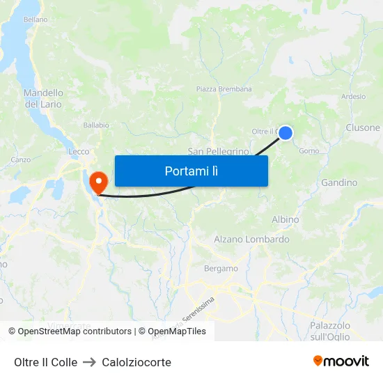Oltre Il Colle to Calolziocorte map