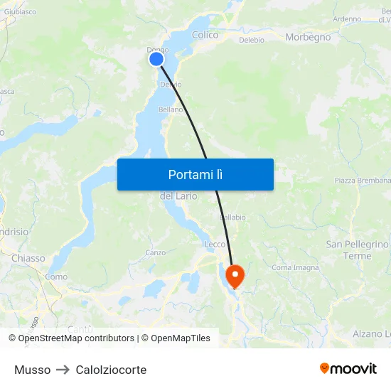 Musso to Calolziocorte map
