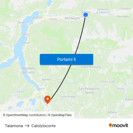Talamona to Calolziocorte map