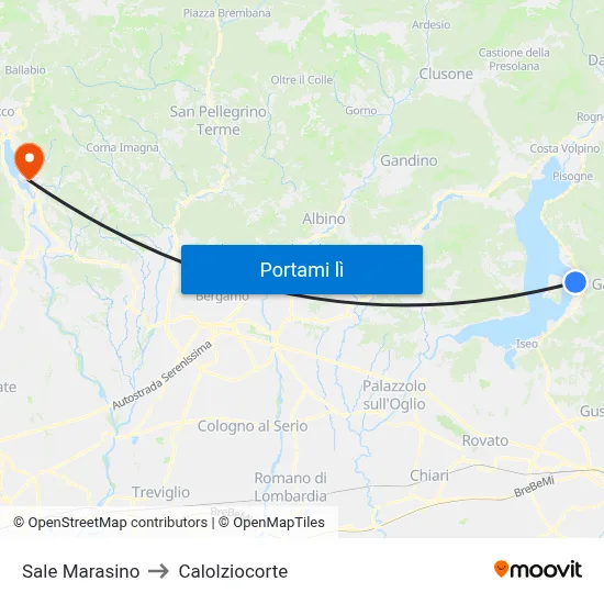 Sale Marasino to Calolziocorte map