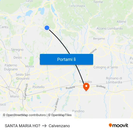 SANTA MARIA HO? to Calvenzano map