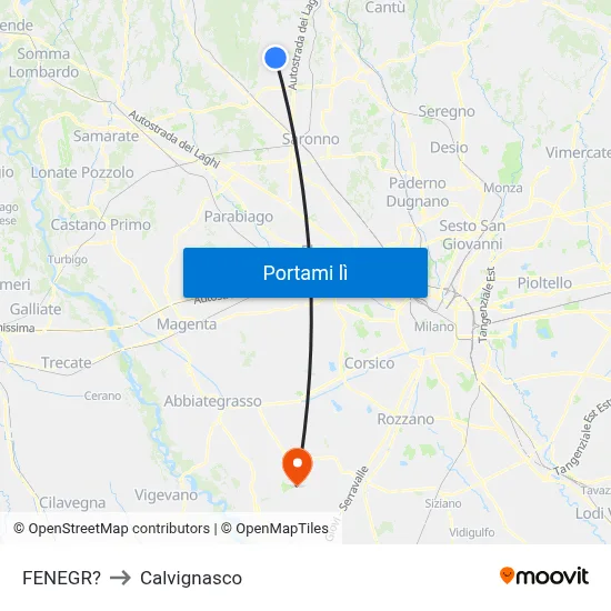FENEGR? to Calvignasco map