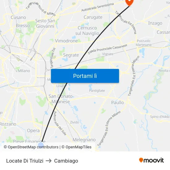 Locate Di Triulzi to Cambiago map