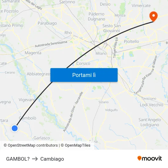 GAMBOL? to Cambiago map