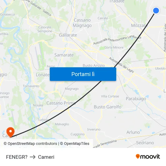 FENEGR? to Cameri map