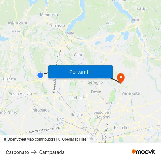 Carbonate to Camparada map